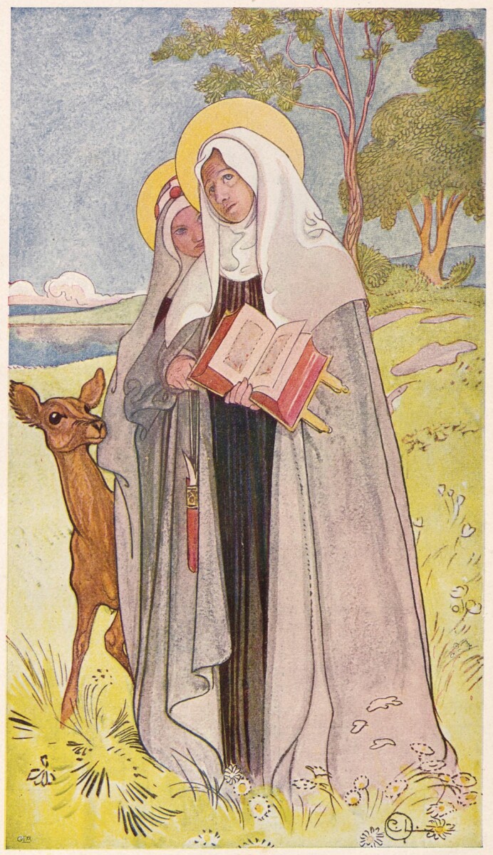 Pyhä Birgitta taiteilija Carl Larssonin (1853–1919) maalaamana vuodelta 1907.