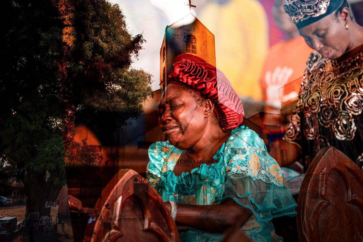 Nigerian pohjois- ja keskiosissa elävät kristityt ovat useiden islamistiryhmien terrorismin kohteena. Kuva: Light Oriye Tamunotonye / AFP-Lehtikuva, kuvankäsittely Maija Saari