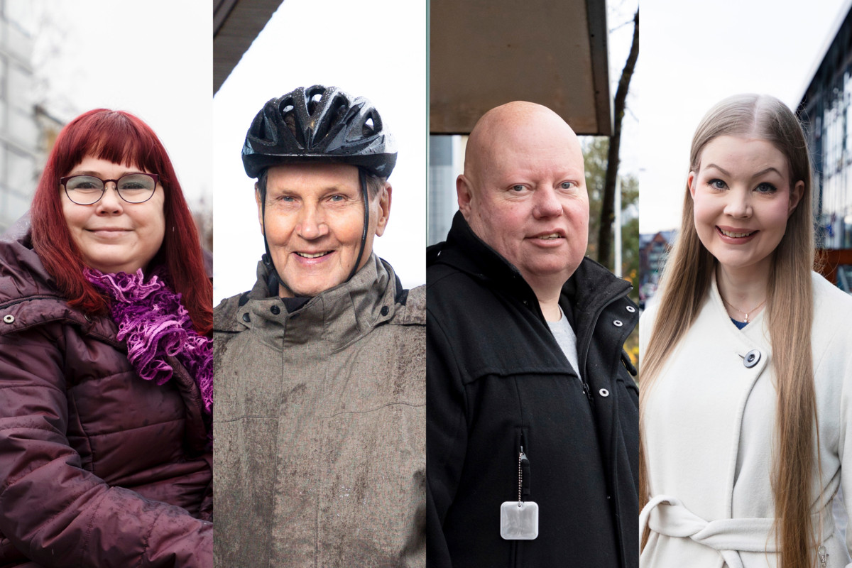 Mitä kirkkovaltuutetut ajattelevat poliittisen ajattelun ja uskonnollisuuden yhteydestä? Kirkko ja kaupunki kysyi ajatuksia aiheesta Elina Nykyriltä (vas), Markku Weckmanilta (ps), Petteri Auviselta (sd) ja Sini Juutilta (kok). 