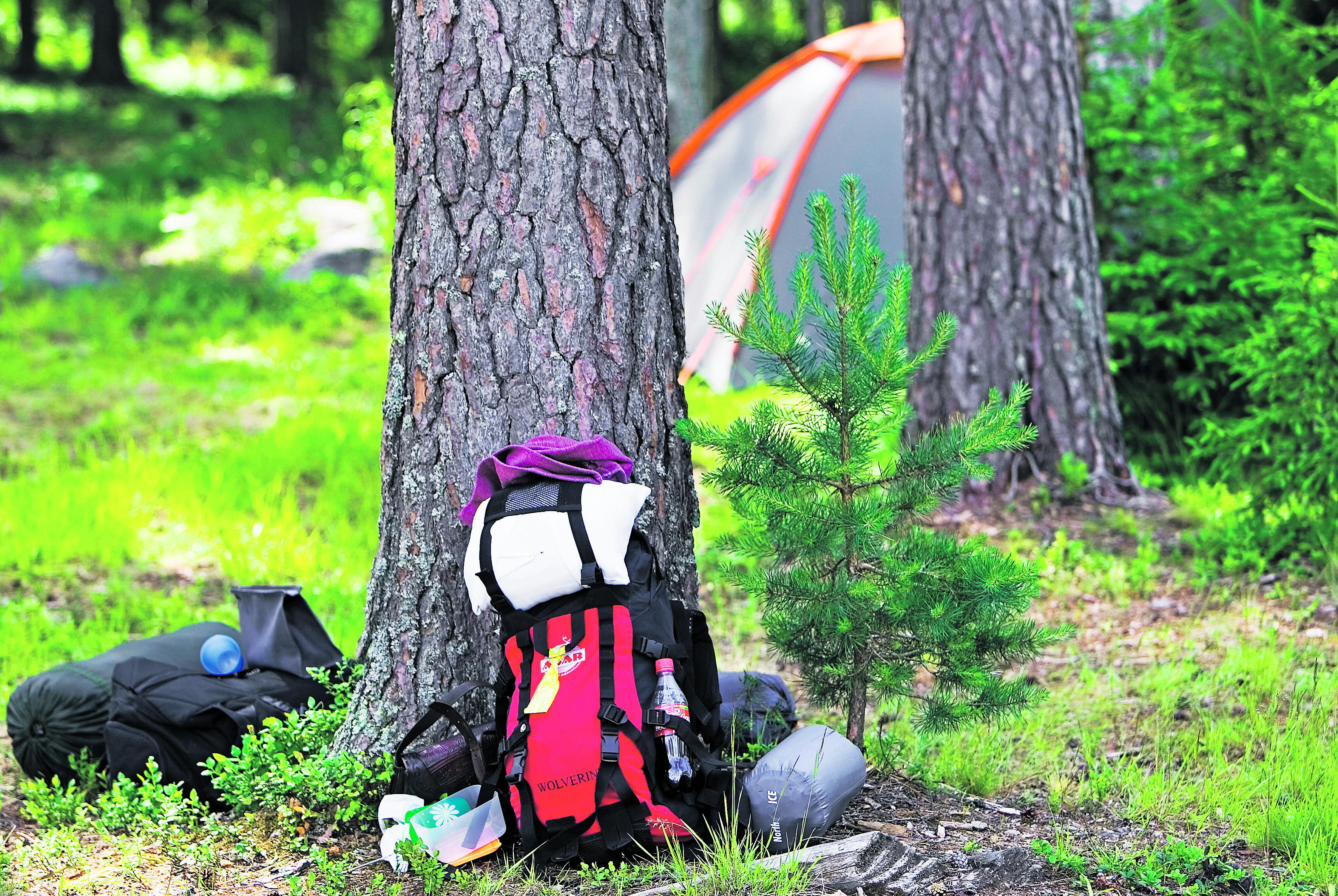 Luonnon helmassa. Seurakunnan telttaleirillä pääsee kokemaan ulkoilmaelämää ja tekemään uusia kiinnostavia asioita.