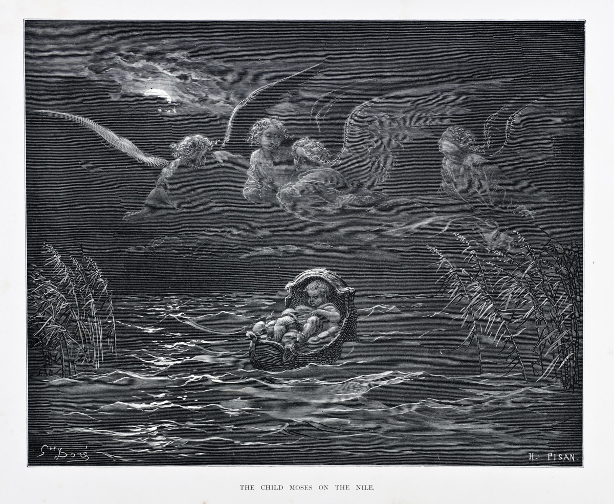 Pelastaakseen Mooseksen varmalta kuolemalta, hän laittoi Mooseksen kaislakoriin ja laski sen Niiliin. 