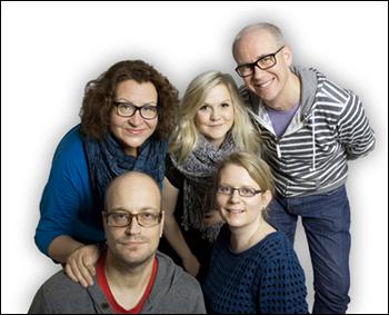Jouluradion 2012 tekijät: Riitta Kalliorinne, Elimi Aulio, Mika Saarelainen, Jan Ahonen ja Katri Saarela. 