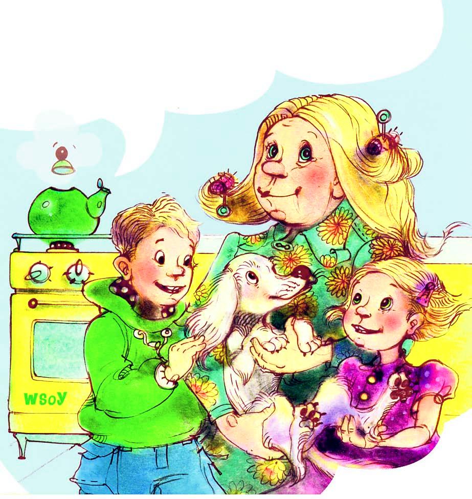 Kati Vuorennon kuvituksissa mummola on vanha puutaloidylli.