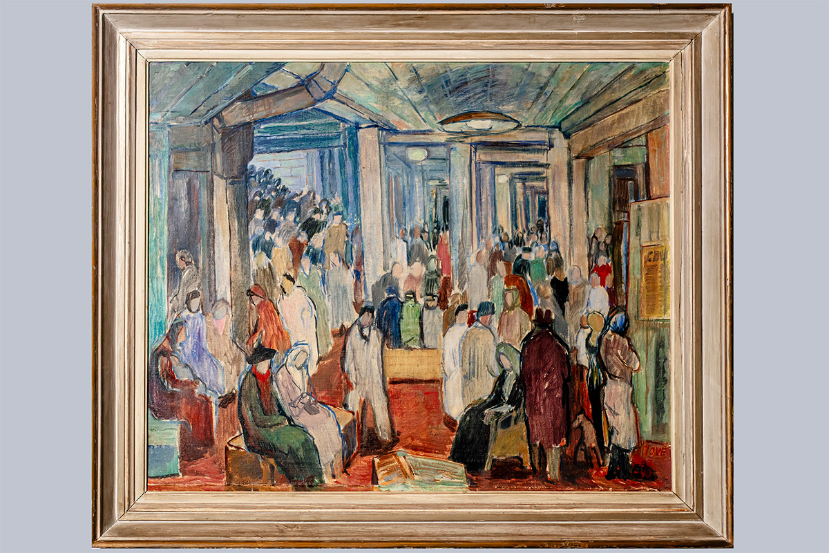 Niko Huttusen mielestä tässä on kuvapari: öljyvärimaalaus Hälytyksen alkaessa ja luolapiirros kirjasta Muumipeikko ja pyrstötähti.