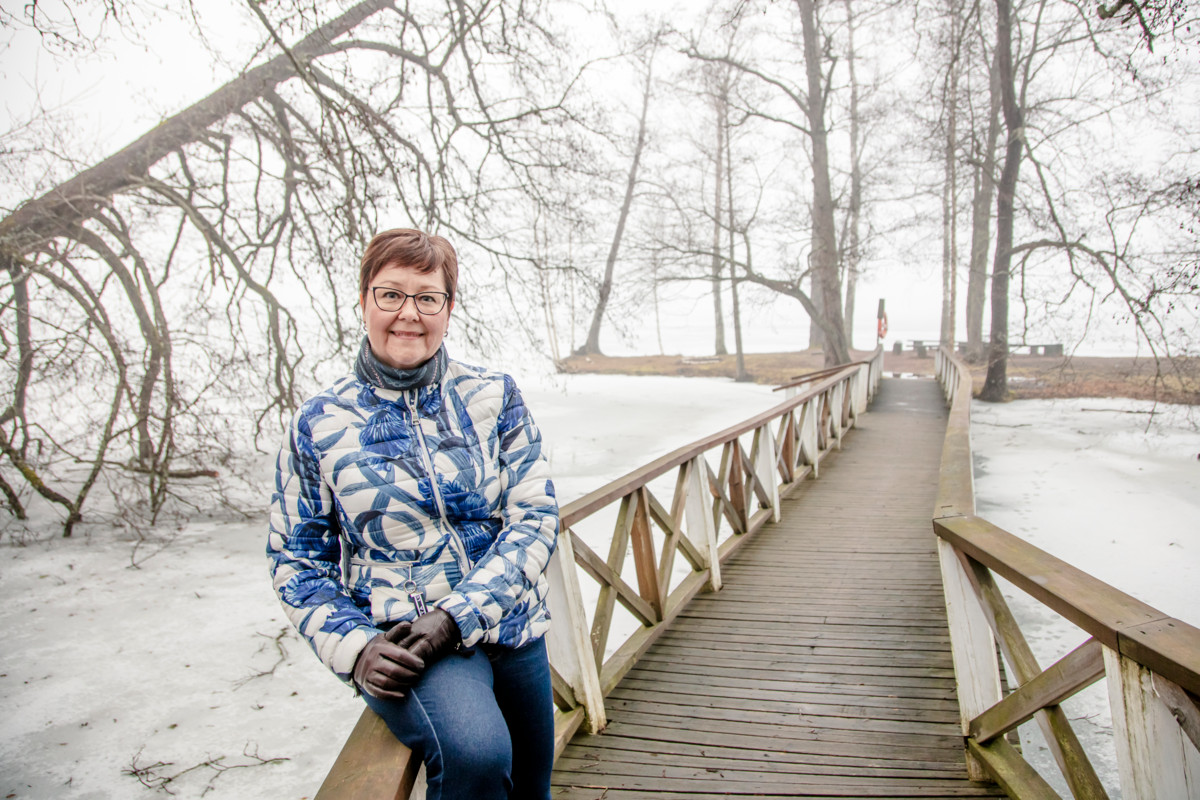 Heidi Selin on tehnyt Hvittorpin kurssikeskuksen ympäristössä pieniä kävelylenkkejä.