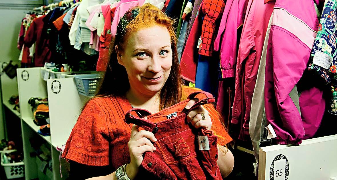 Siri Kolulle, 39, lastentarvikekirpputori on toinen olohuone.