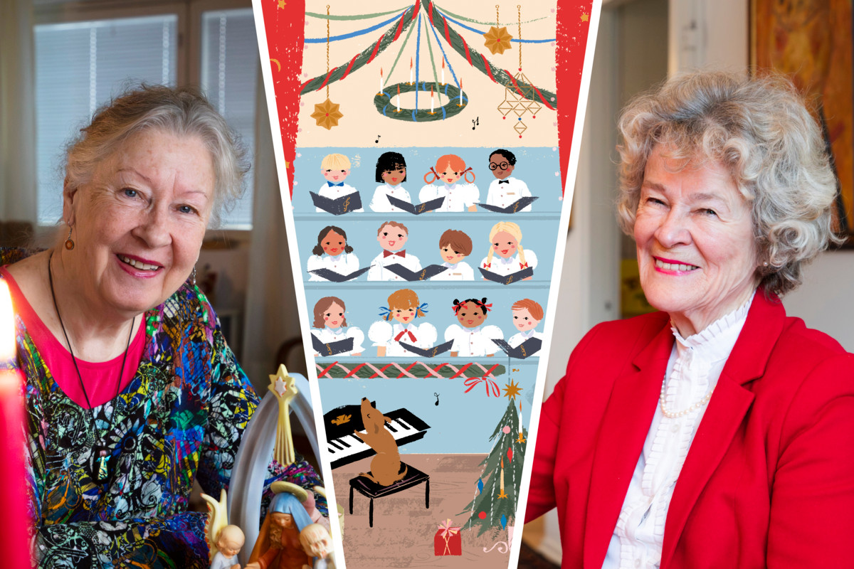 Tarja Ruohonen ja Laura Reinilä pitävät perinteisistä joulukalentereista. 