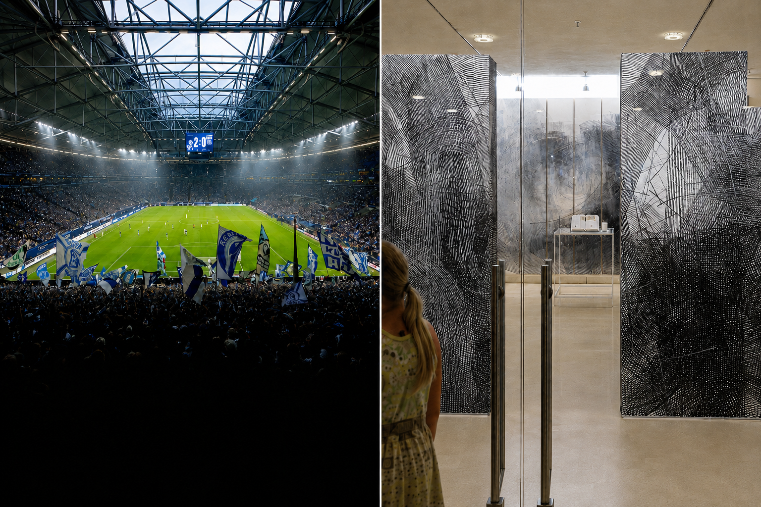 Saksan Gelsenkirchenissä sijaitsevan Veltins-Arenan kappeli avattiin vuonna 2001. Siellä on vietetty jo yli tuhannet häät ja hääjuhlat. Kuvat: Schalke 04 ja Wikimedia