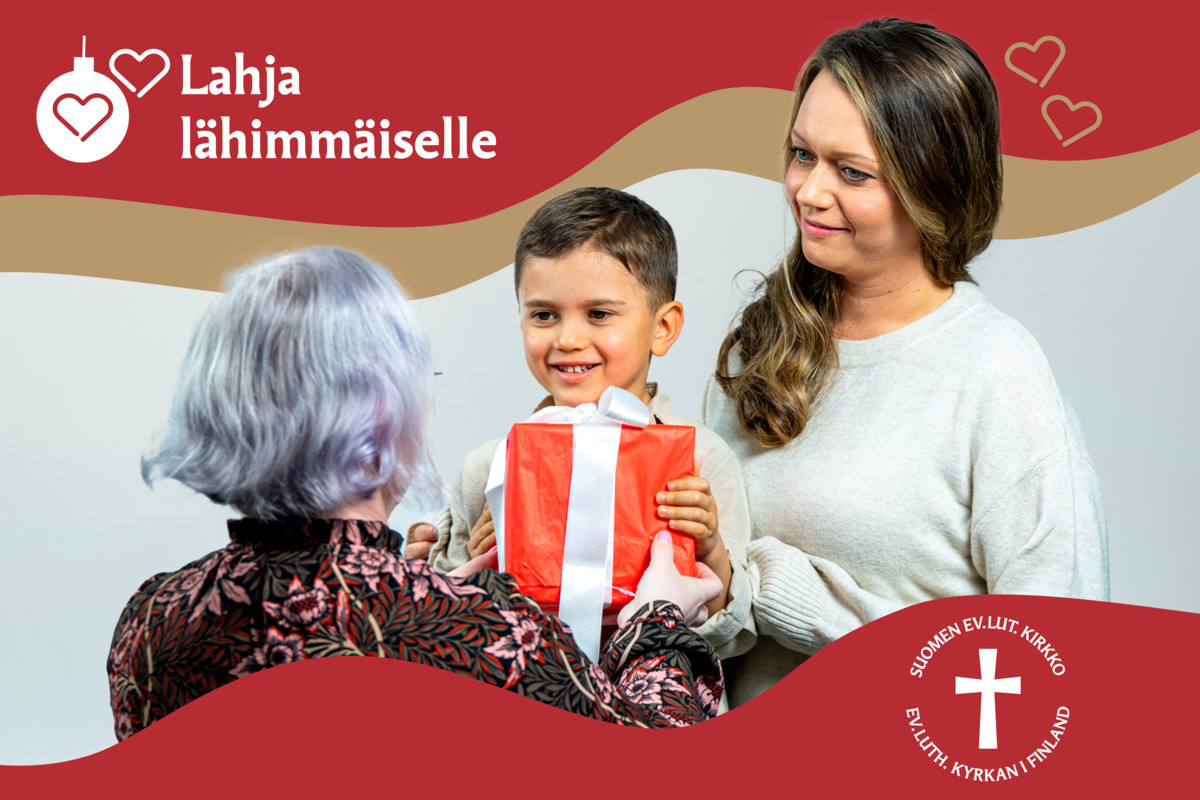 Pääkaupunkiseudun seurakuntien Lahja lähimmäiselle -keräys tunnettiin ennen nimellä Rakenna joulupuu. Apu menee perille diakoniatyöntekijöiden kautta. 