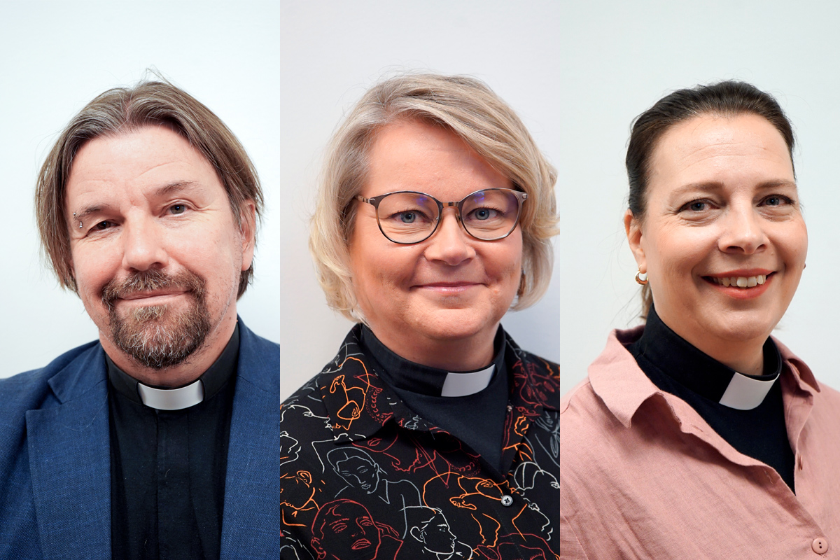 Kari Kanala, Mari Mattsson ja Päivi Vähäkangas ovat Helsingin tuomiokirkkoseurakunnan kirkkoherran viran kolme kärkihakijaa.