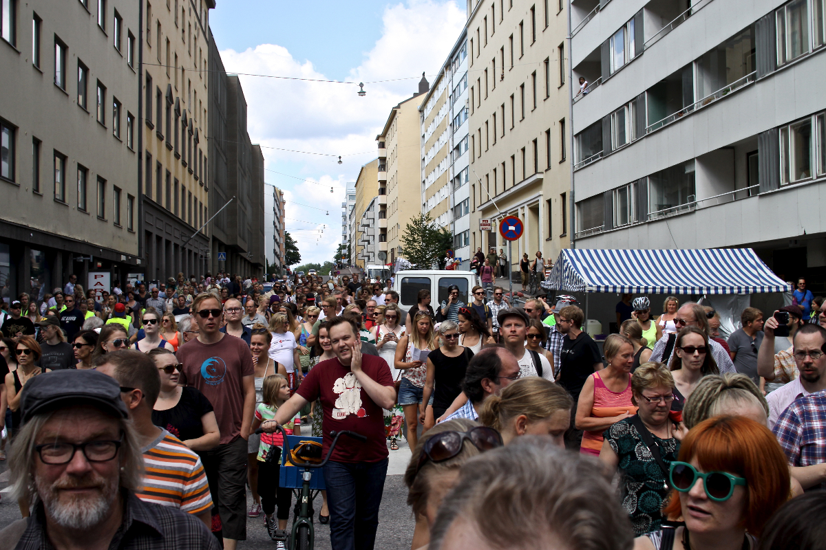 Kallio Block Party keräsi paljon väkeä kaduille myös neljä vuotta sitten.