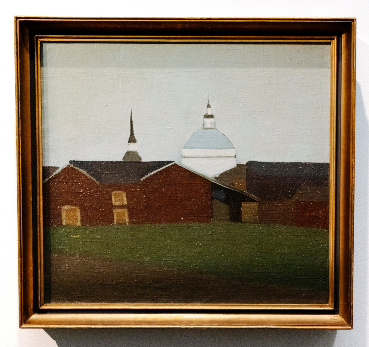 Lapuan kirkko vuodelta 1916 on yksi monista Nelimarkan teoksista, joissa on kirkko maalaismaisemassa.