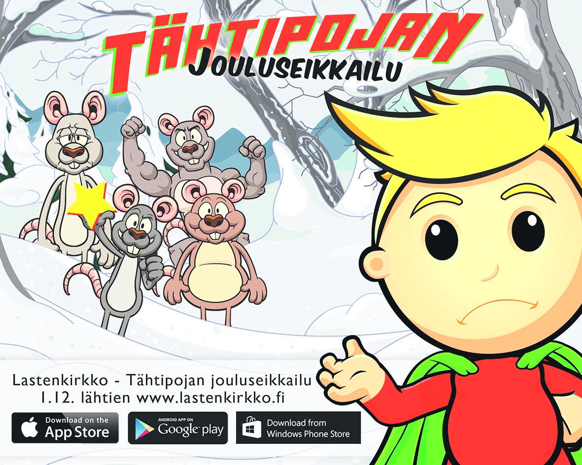 Ilkeät hiiret. Hiiret ovat varastaneet joulutähden. Tähtipoika selvittää asiaa lastenkirkko.fi:n joulukalenterissa.