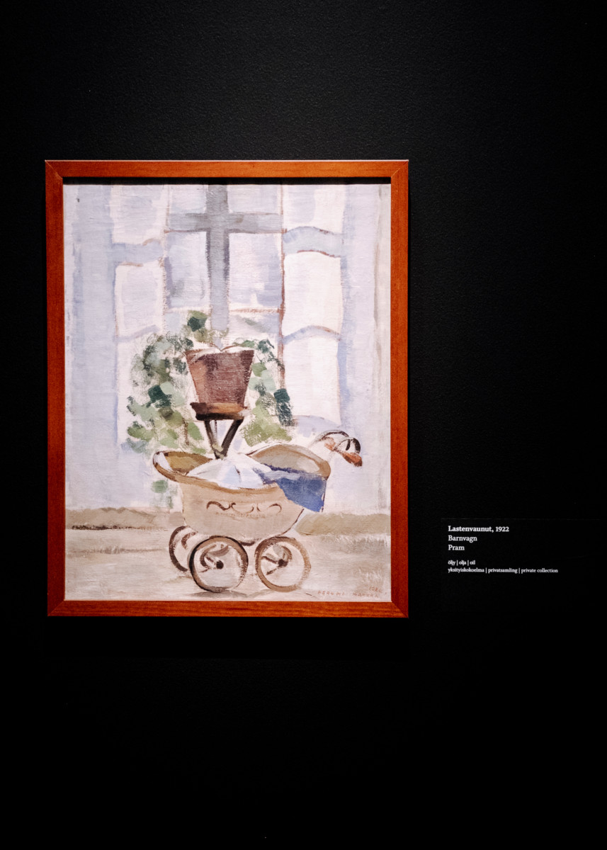 Lastenvaunut vuodelta 1922. Eero ja Saima Nelimarkalla oli neljä lasta. 