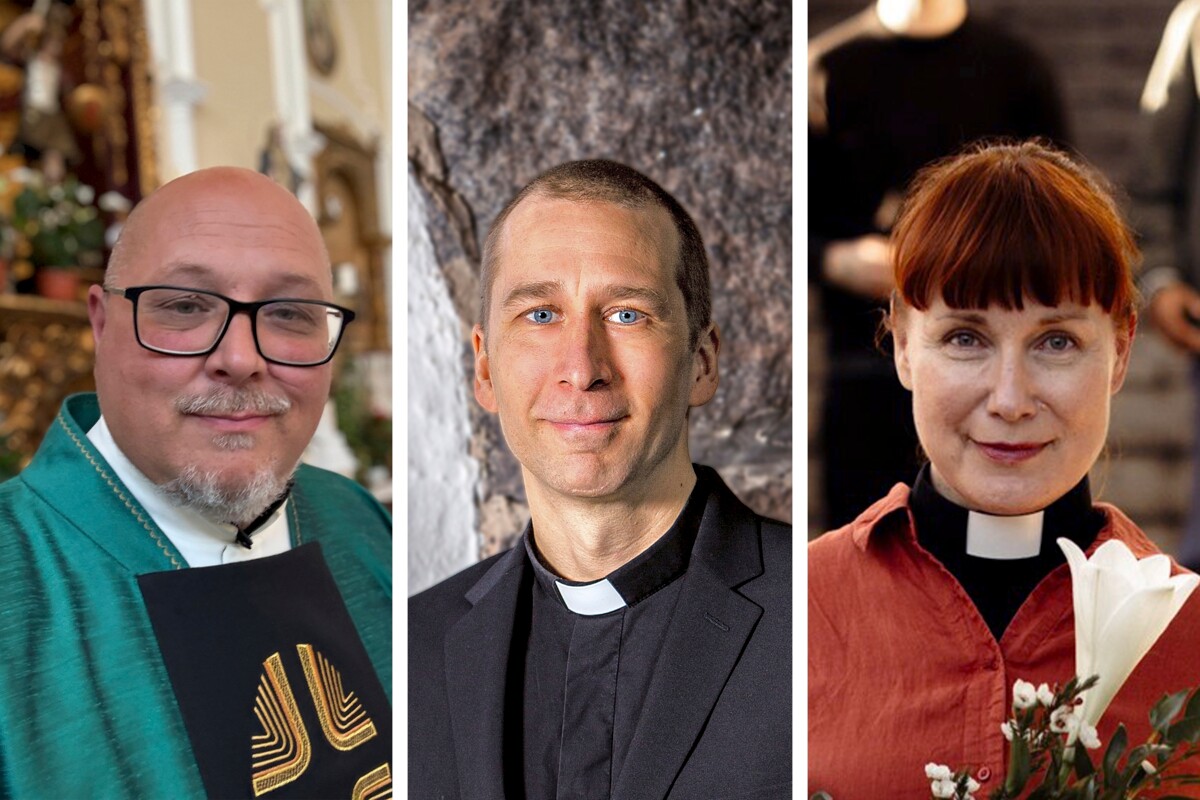 Jarmo Karjalainen, Mikko Alava ja Anna Poutiainen hakevat Mikaelin seurakunnan kirkkoherraksi. 