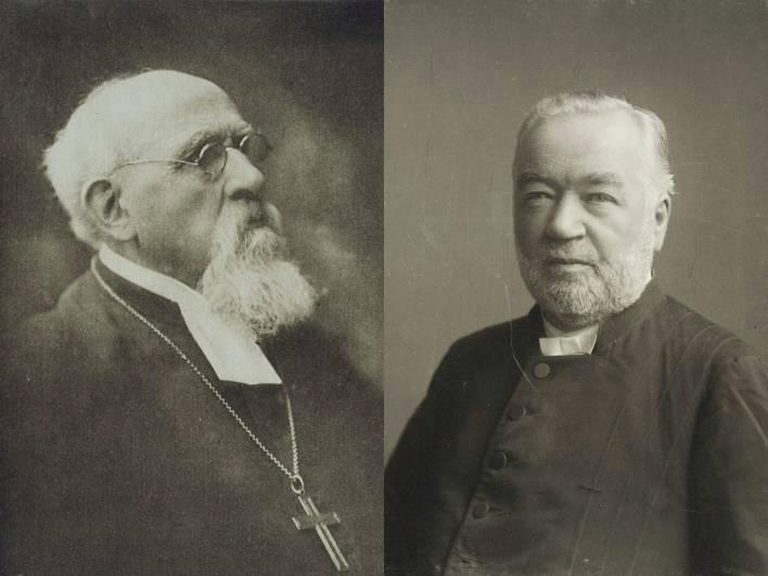 Savonlinnan piispa Otto Immanuel Colliander (vas) ja arkkipiispa Gustaf Johansson pitivät sisällissotaa taisteluna