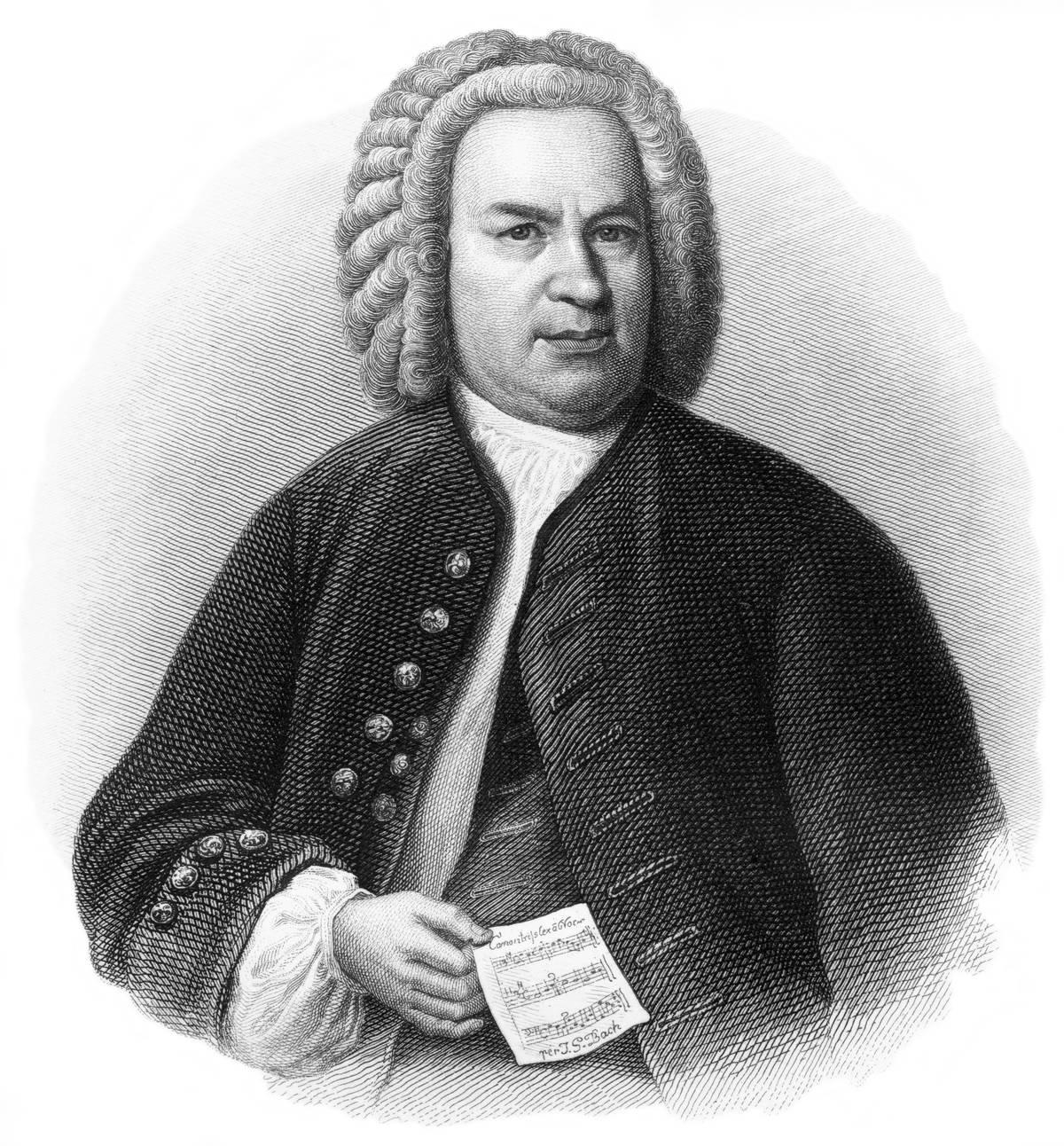 Johann Sebastian Bachin muotokuva 1800-luvun puolivälistä. Tekijä August Weger Leipzigista. Kuva: iStock