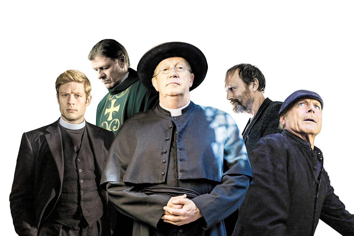 James Norton, Sean Bean, Mark Williams, Lars Mikkelsen ja Terence Hill ovat tv-sarjojen sielunpaimenia.