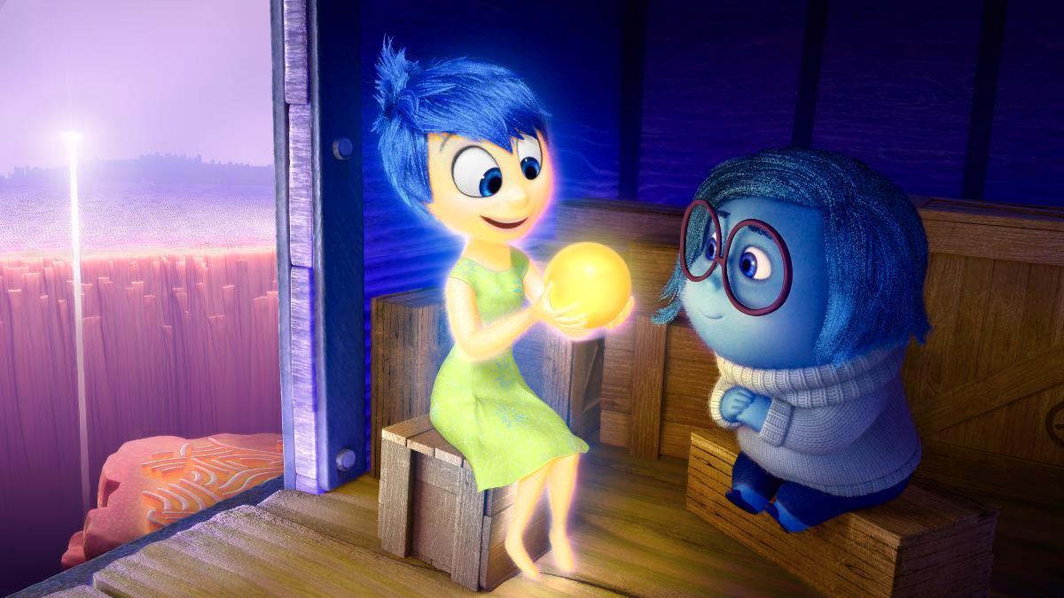 Energiaa pursuava hypettäjä Ilo alkaa arvostaa alakuloisuudessa vellovaa Surua. Kuva: Pixar