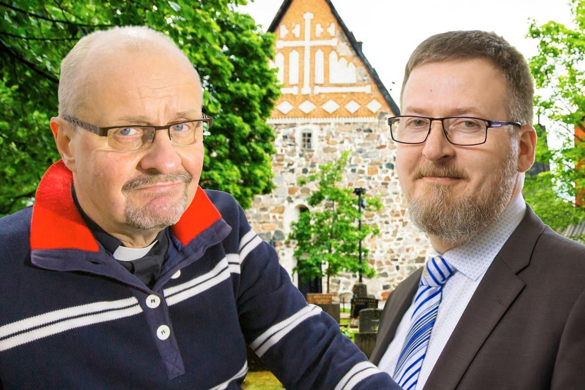 Johtava asiantuntija Ilkka Sipiläinen puolustaa kirkon ympäristödiplomia, jota hallintojohtaja Risto Hämäläinen moittii byrokraattiseksi.