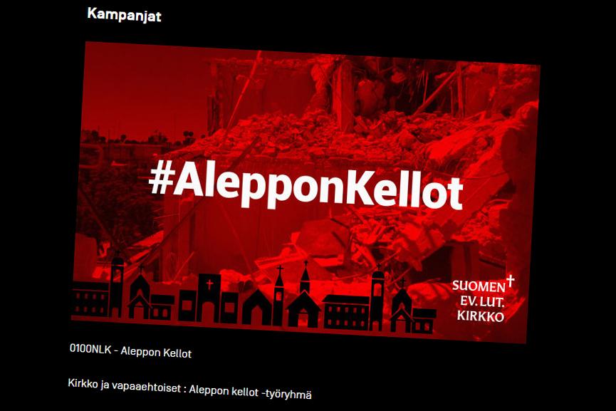 Aleppon kellot on ehdolla Vuoden huiput 2016 -kilpailussa. Kuvakaappaus