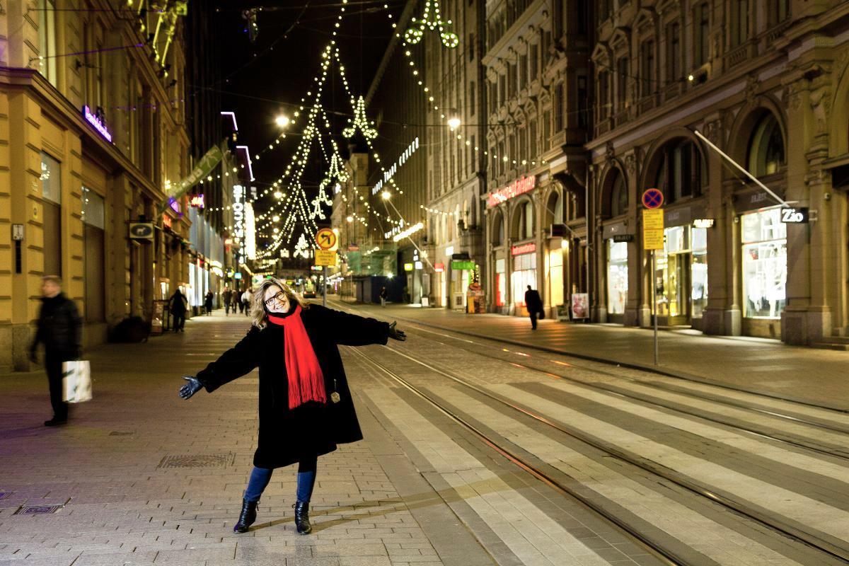 Kirsi Kiljunen on tuottanut joulukadun avajaiset toistakymmentä kertaa. Kuva: Sirpa Päivinen