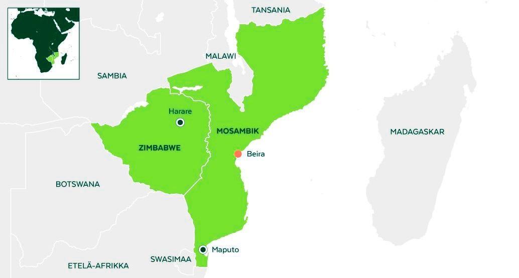 Mosambik on yksi maailman köyhimmistä maista. Hirmumyrsky iski maihin Beirassa.