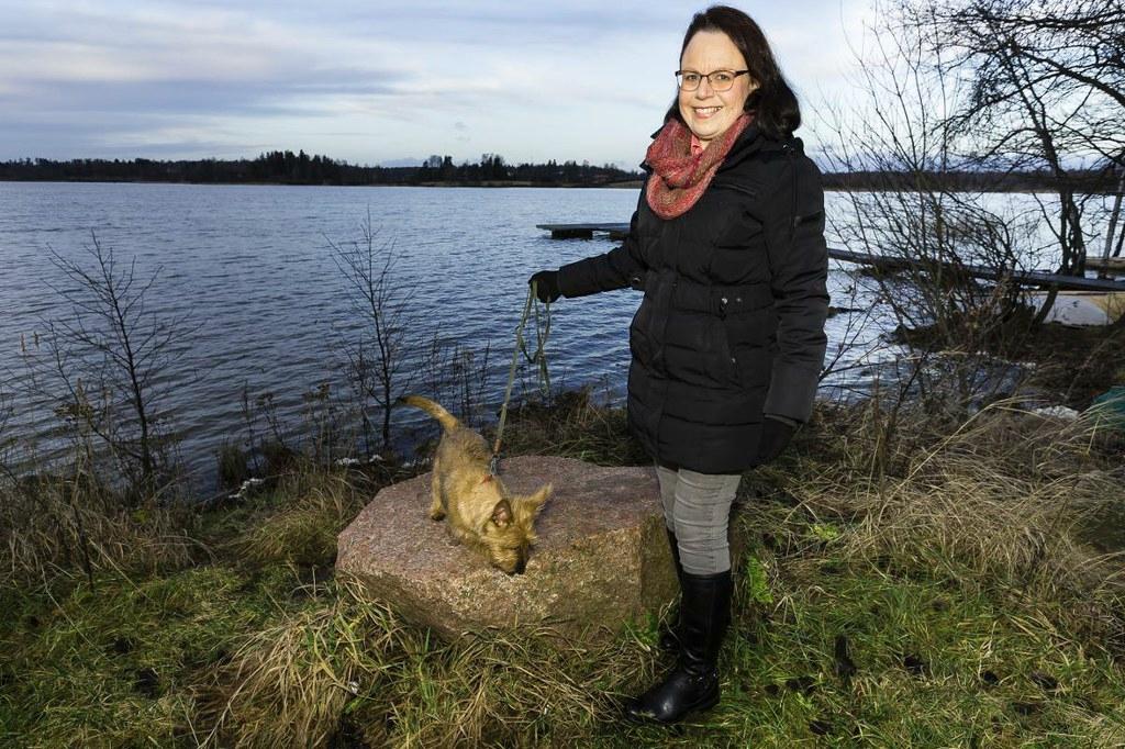 Mia Laihon vakiolenkki kulkee lähellä Pitkäjärven rantaa. Kuva: Jukka Granström