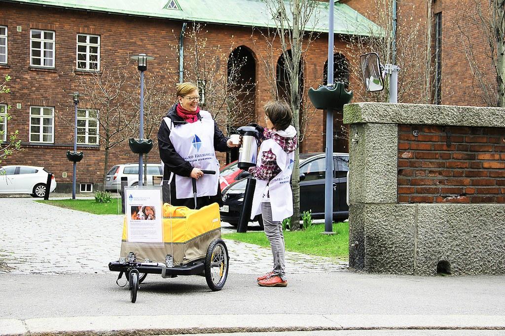 Pave-kärryn sisältö vaihtelee tilaisuuksien mukaan. Kuva: Jorma Parviainen.