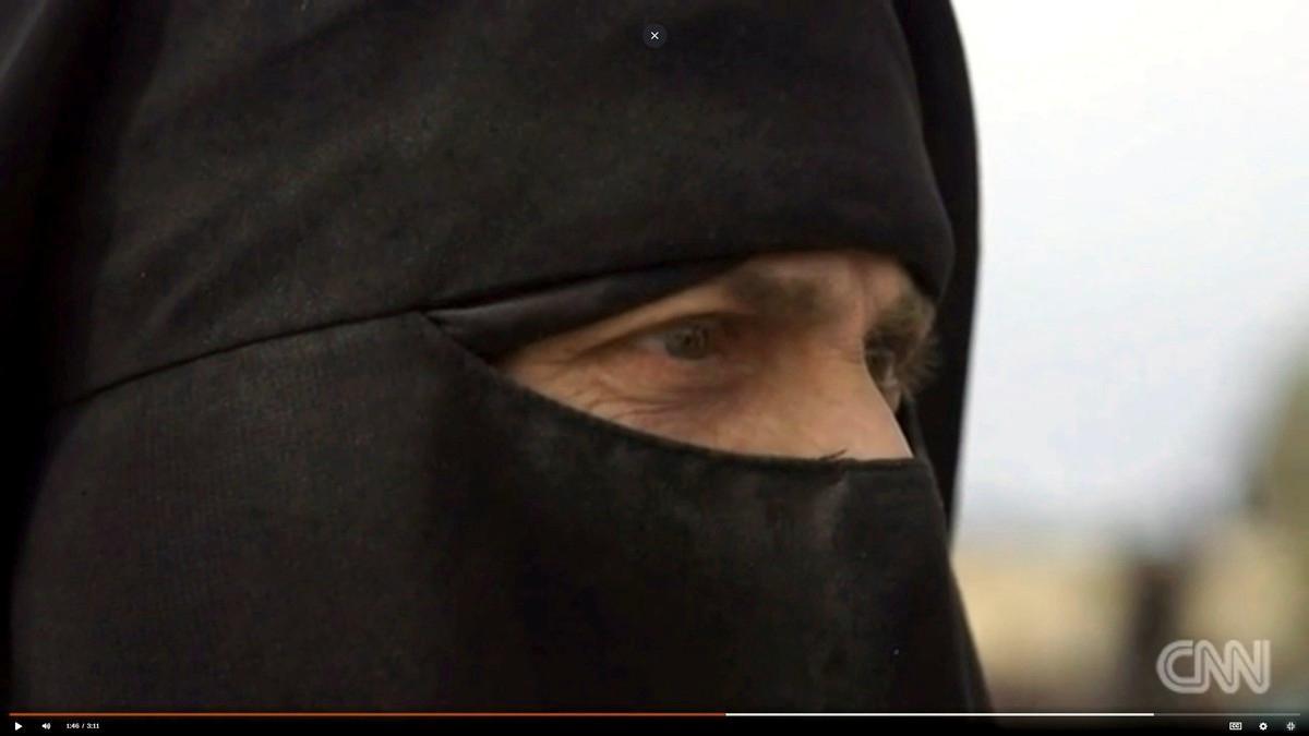 Isis-vaimona tunnettu Sanna kertoi maaliskuussa julkaistulla amerikkalaisen uutiskava CNN:n videolla, että aluksi elämä Isisin alaisuudessa oli ”normaalia”. Kuva: Lehtikuva / Handout/ CNN.com