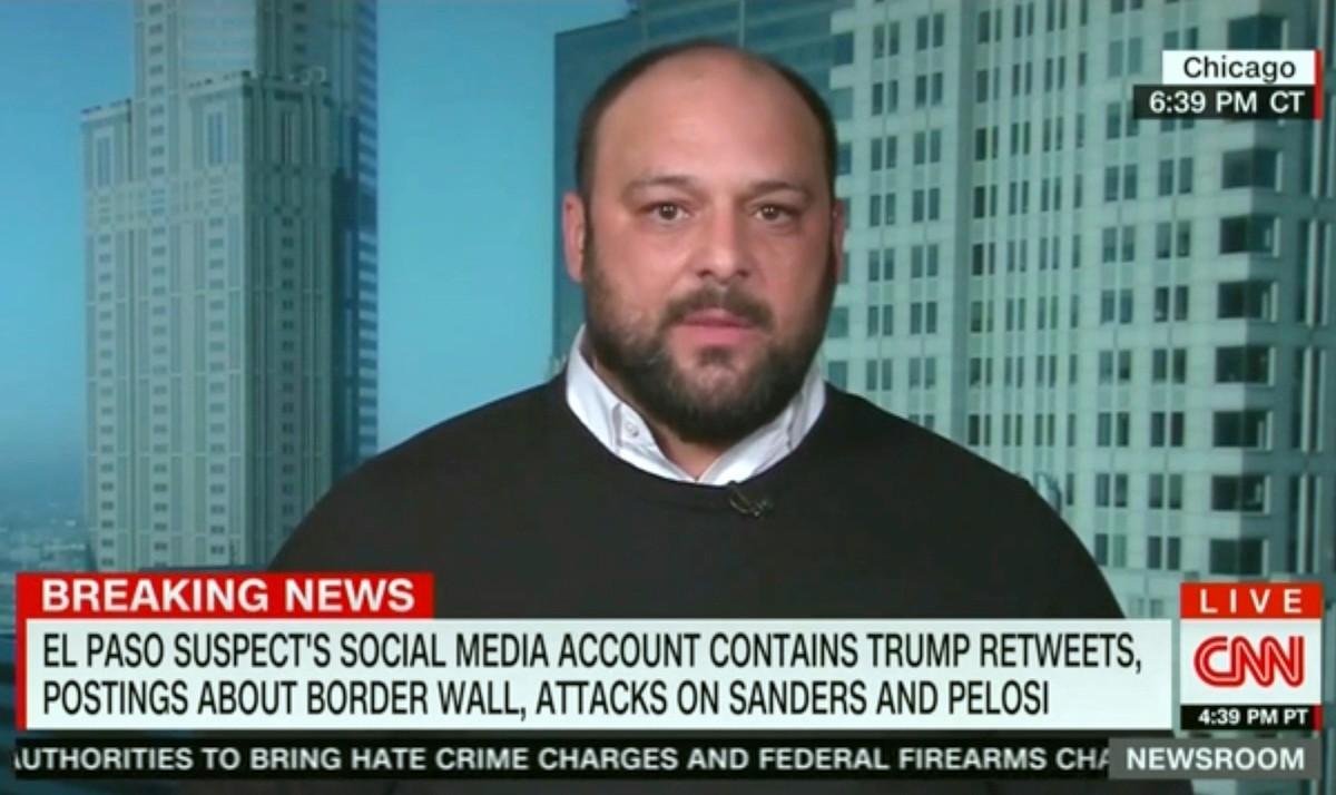 Christian Picciolinin mukaan myös presidentti Donald Trumpin puhetapa on madaltanut kynnystä turvautua väkivaltaan. Kuva: kuvakaappaus CNN-kanavan videolta.