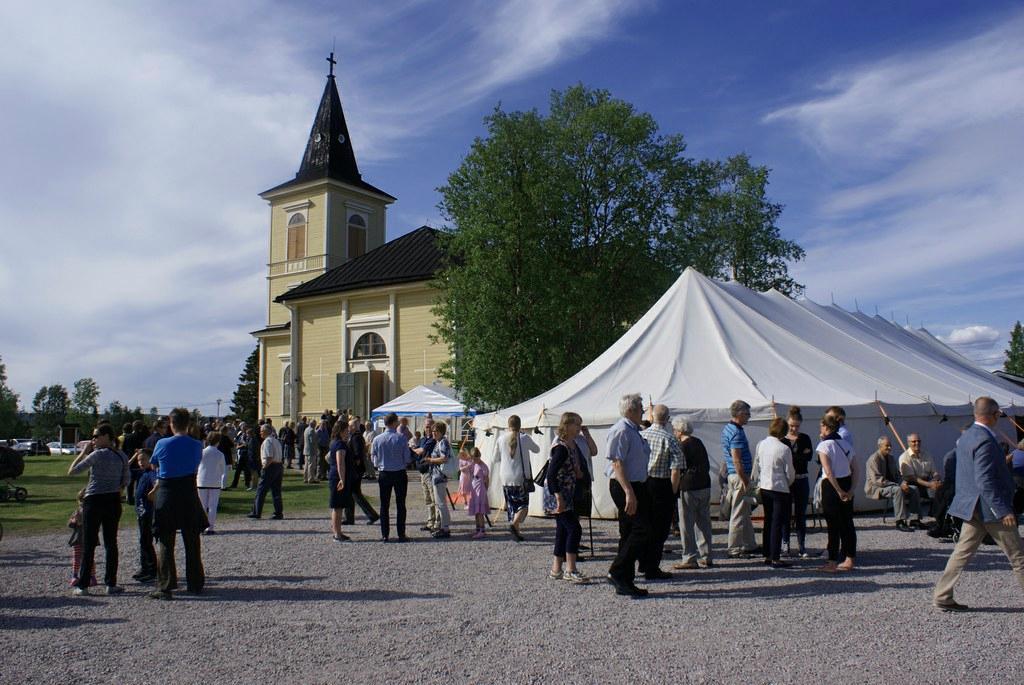 Vuonna 2015 Rauhan Sanan suvujuhlat vietettiin Muoniossa. Kuva: Johanna Pöyhtäri.