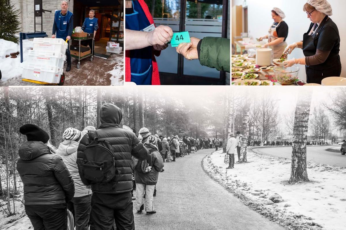 Espoonlahden seurakunta, Myllypuron elintarvikeapu ja Vantaan yhteinen pöytä ovat osa pääkaupunkiseudun elintarvikeapua. Ruokajonoja on vain harvassa paikassa ja esimerkiksi Myllypurossa ne ovat lyhentyneet, kun toimintamallia muutettiin.