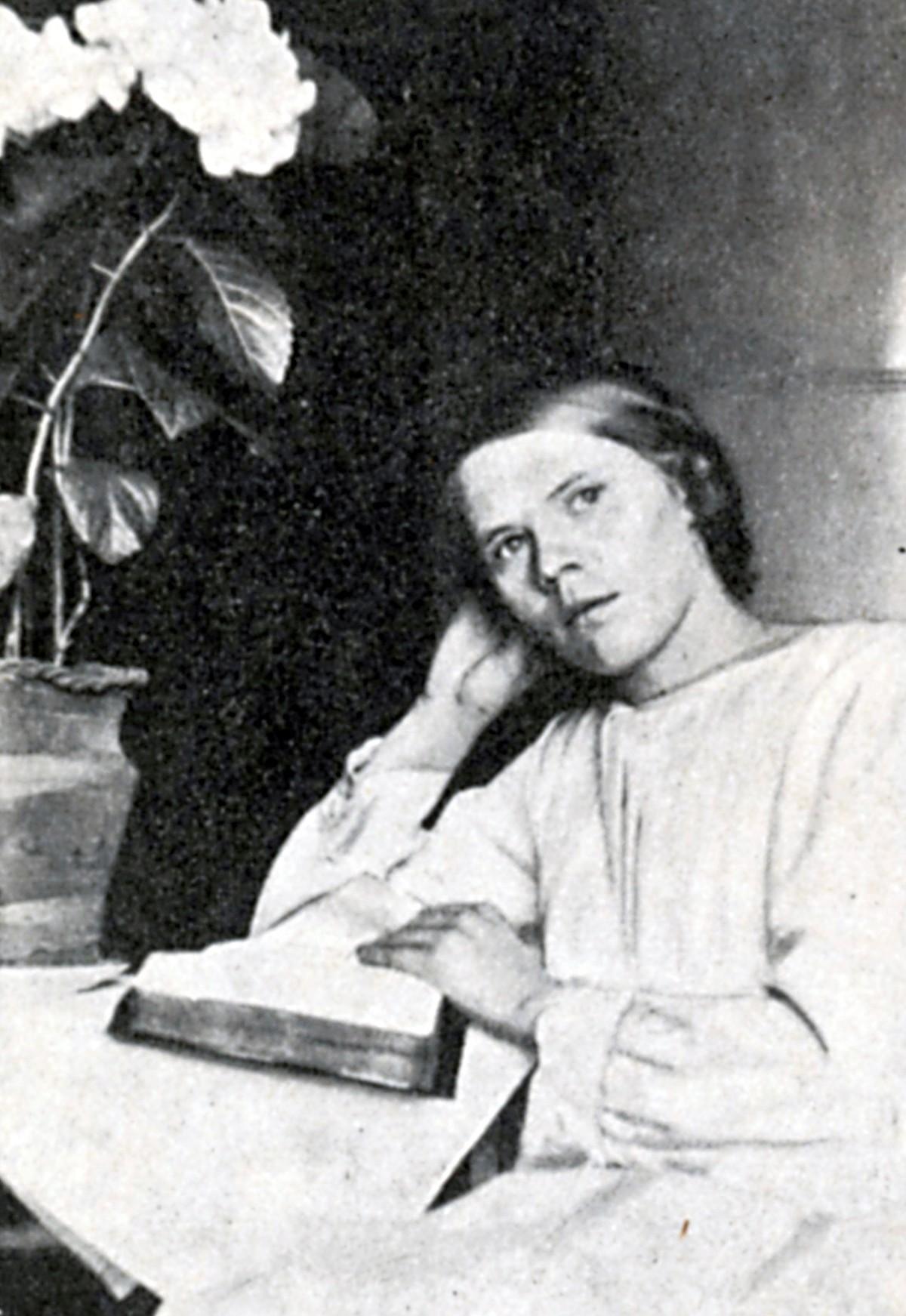 Maria Åkerblom Kammion mielisairaalassa 1924.
