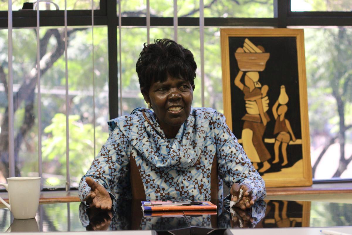 Kirkkojen maailmanneuvoston kenialainen puheenjohtaja Agnes Abuom särki valinnallaan yhden lasikaton. Hän on tehtävässään ensimmäinen nainen ja afrikkalainen. Päätöikseen hän johtaa kehityskonsulttiyritystä. Kuva: Sammy Makhokha