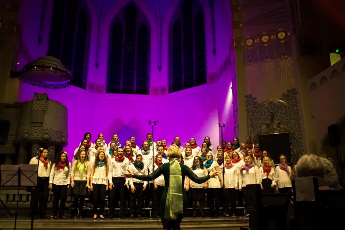 Gospel Helsingin, Aboa Gospelin ja Lahden gospelkuoron yhteiskonsertti Turun Mikaelinkirkossa. Kuva: Tuomo Björksten. Kuva: Tuomo Björksten