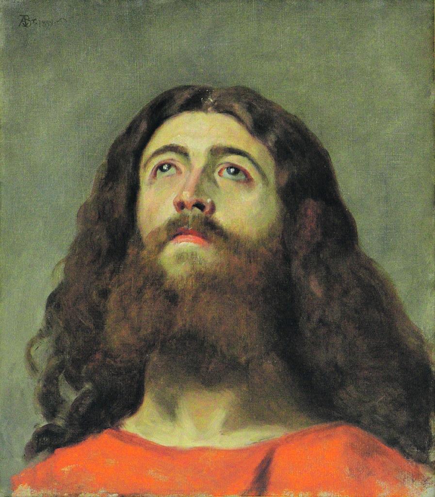 Esillä. Adolf von Beckerin Kristus-maalaus on yksi kristillisen taiteen näyttelyn 76:sta teoksesta Valamossa. Kuva: Valamon luostari