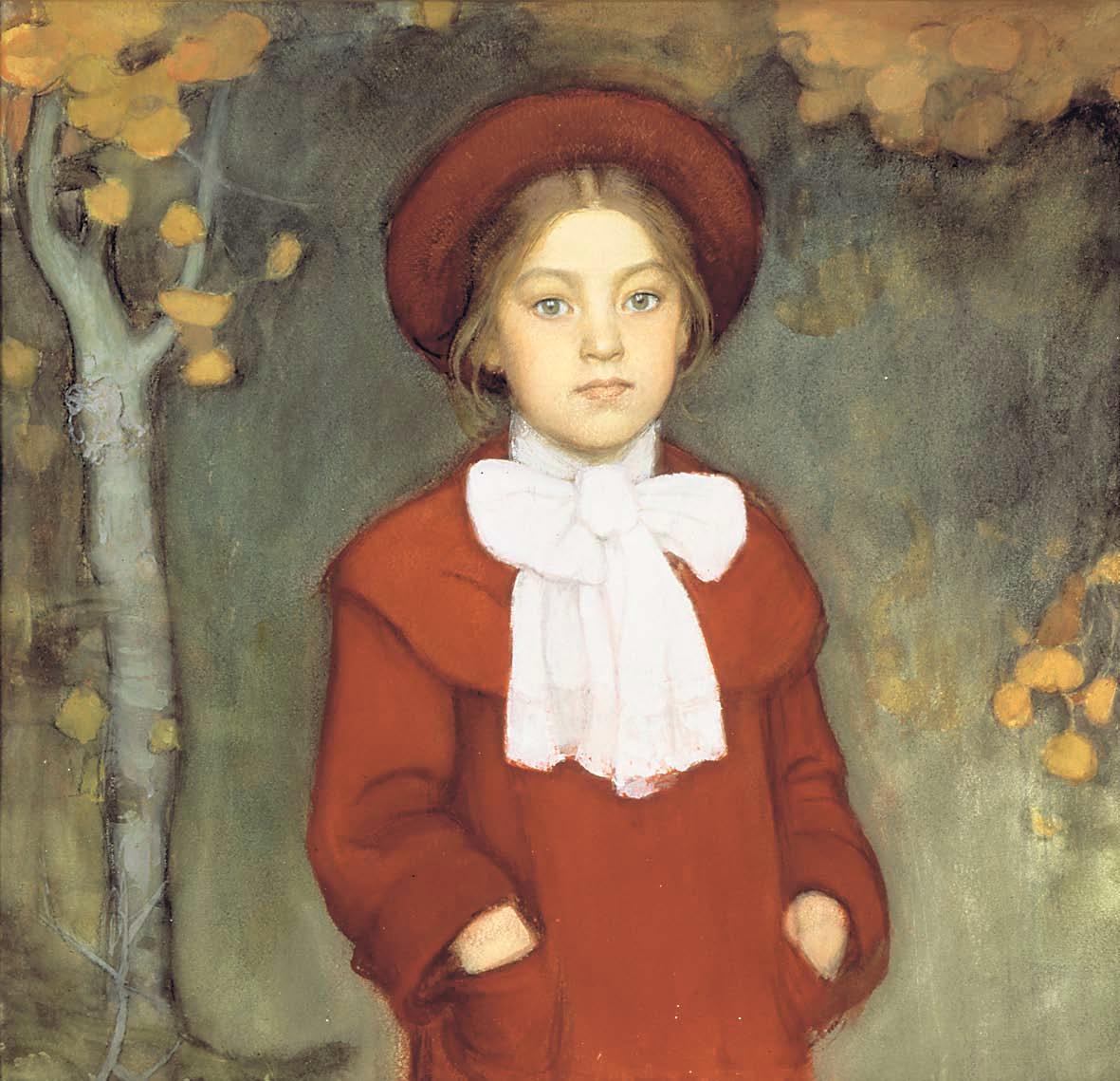 Eero Järnefeltin maalaus tyttärestään Leenasta.
