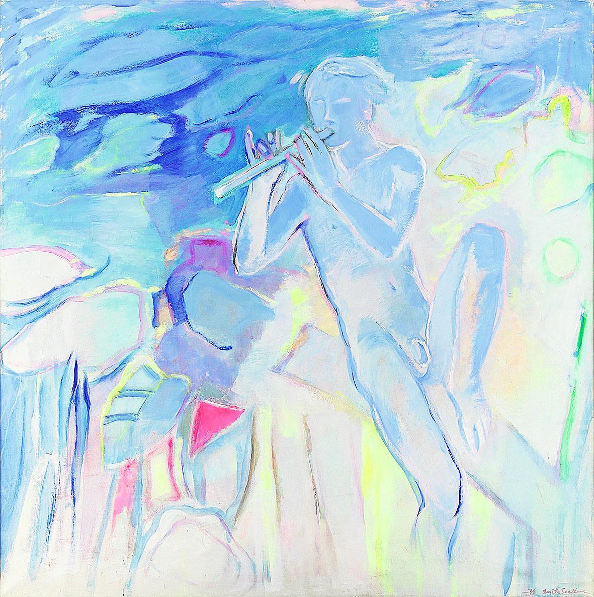 Värien lumoissa. Anita Snellmanin vuonna 1976 öljykankaalle maalaana Sininen poika sininen on ihastuttanut taideyleisöä.