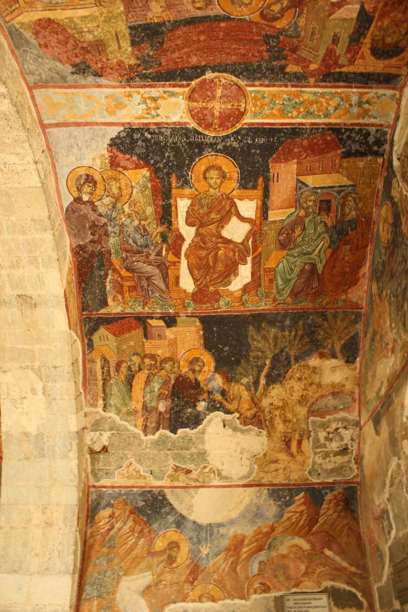 Yksityiskohta Hagia Sofian maalauksista.