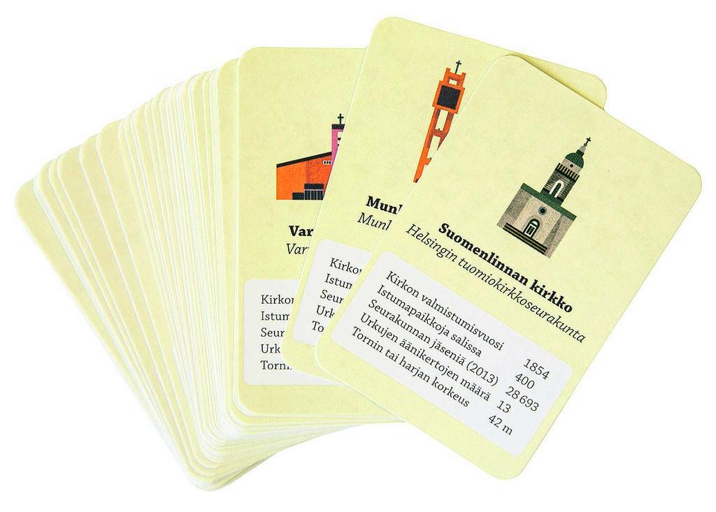 Korttipakka. Kirkkokorteilla voi testata omaa kirkkotietämystään. Kuva: Esko Jämsä