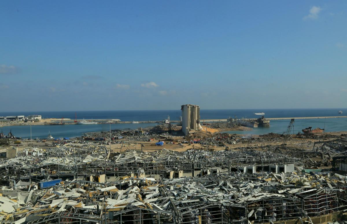 Räjähdys tuhosi Beirutin sataman ja sitä ympäröivän alueen täydellisesti.