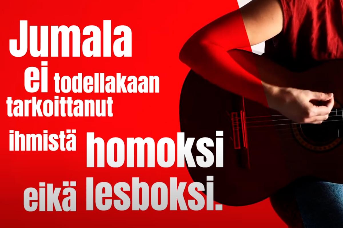 Ruutukaappaus yhdeltä Vihapuhetta Jumalan nimessä -projektin videolta.