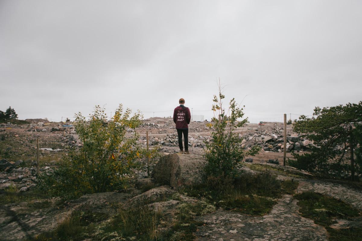 Aidan taakse rakennetaan uutta Kruunuvuorenrantaa.