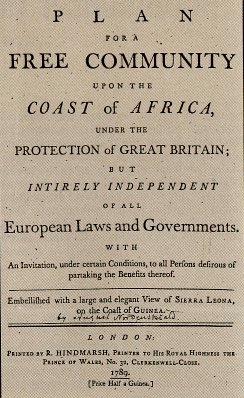 Suunnitelma ensimmäisen suomalaisen ihanneyhteisön, Uuden Jerusalemin perustamiseksi Sierra Leoneen Afrikkaan 1700-luvun lopussa.
