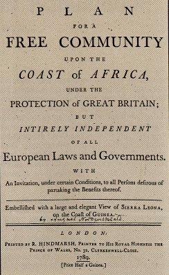 Suunnitelma ensimmäisen suomalaisen ihanneyhteisön, Uuden Jerusalemin perustamiseksi Sierra Leoneen Afrikkaan 1700-luvun lopussa. 