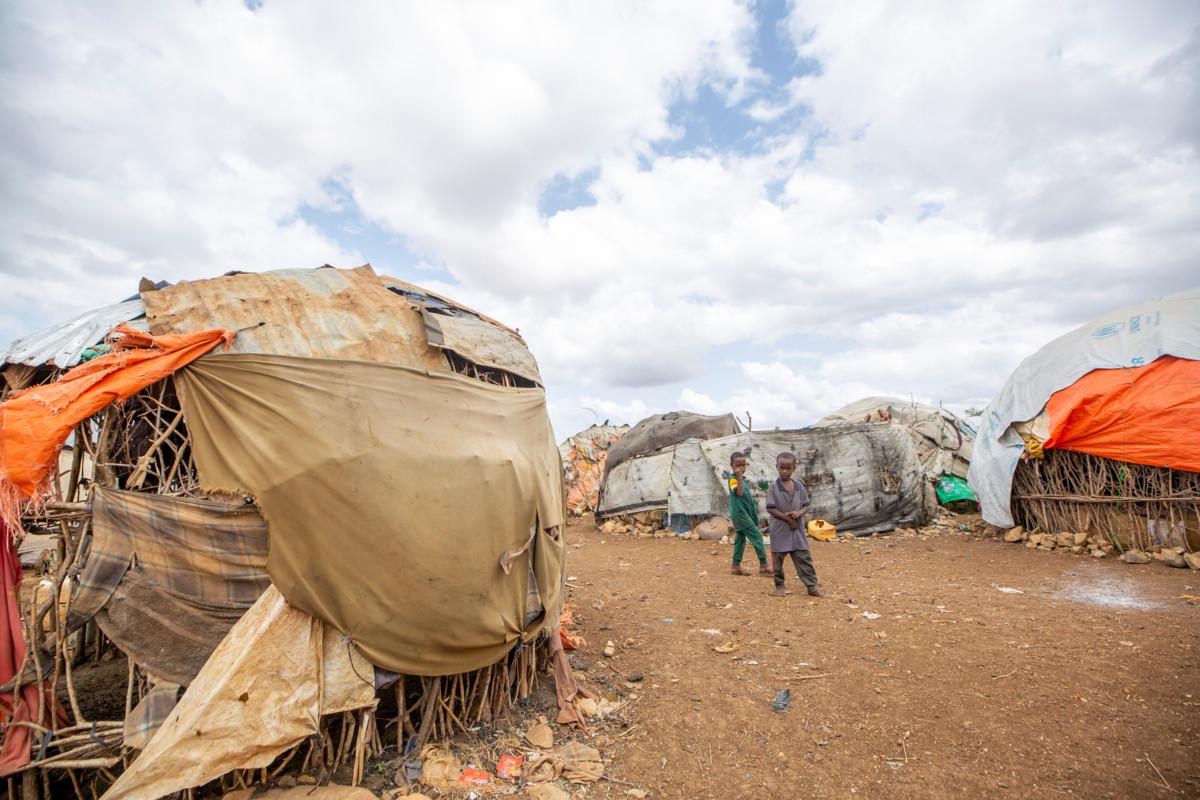Nälkäkriisin vuoksi yli miljoona somalia on joutunut pakolaiseksi. Kuva pakolaisleiriltä Baidoasta viime toukokuulta.