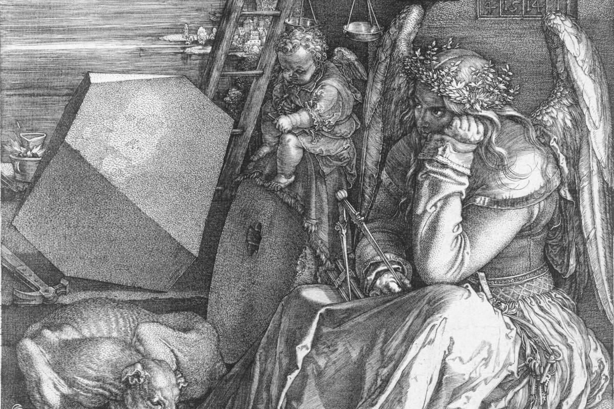 Psalmien rukouksissa ajatuksia ei silotella tai sensuroida. Rukoilija voi toivoa sellaisia asioita, joita ei tosielämässä ole suotavaa toivoa. Kuvassa yksityiskohta Albrecht Dürerin kuparikaiverrustyöstä Melankolia I. Kuva Wikimedia commons.