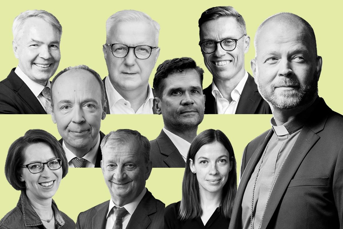 Teemu Laajasalon kanssa keskustelemaan ovat lupautuneet Pekka Haavisto, Olli Rehn, Alexander Stubb, Jussi Halla-aho, Mika Aaltola, Sari Essayah, Harry Harkimo ja Li Andersson. SDP ei ole vielä nimennyt ehdokastaan.