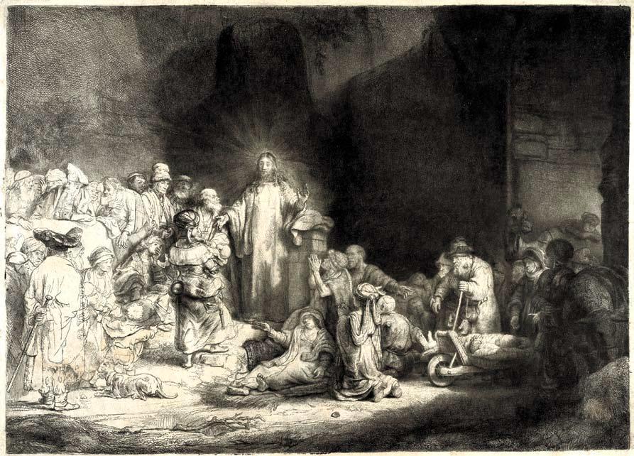 Jeesus saarnaa -teos noin vuodelta 1649.